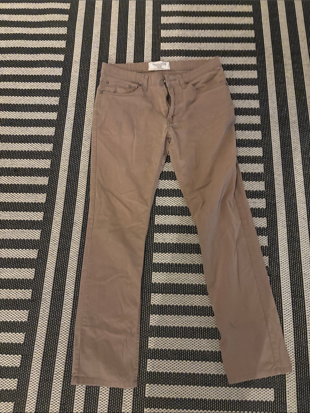Free Planet Taupe Straight-Leg Jeans